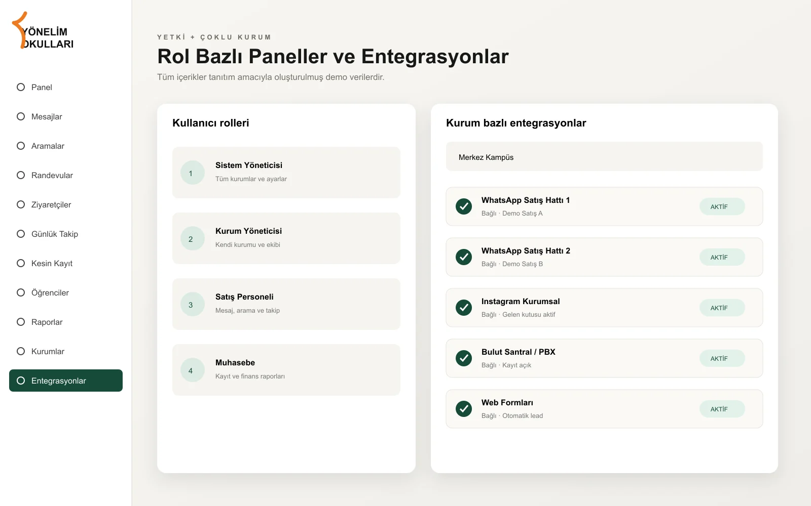 The right workspace for every team. — demo interface